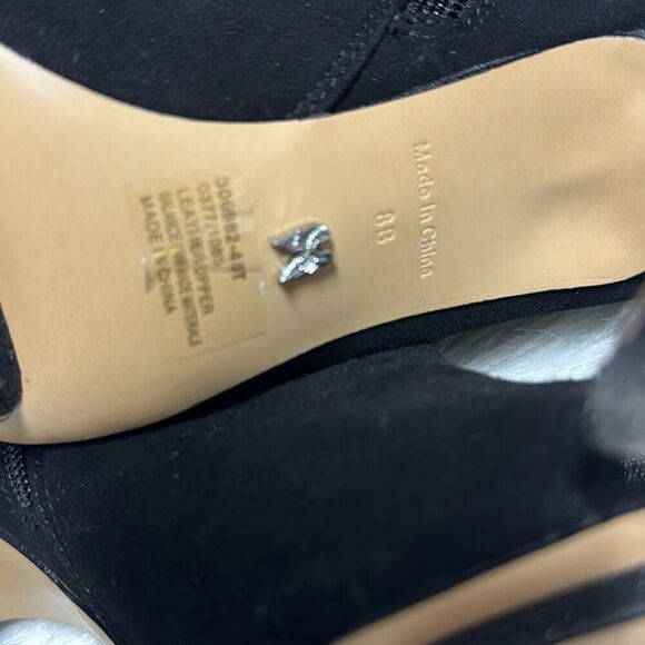 Victoria’s Secret Women’s Black Leather Suede Pointed Toe Bootie Size 8 - Picture 7 of 12